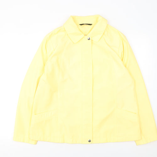 Bm Collection Women's Yellow Rain Coat Jacket M Water Resistant