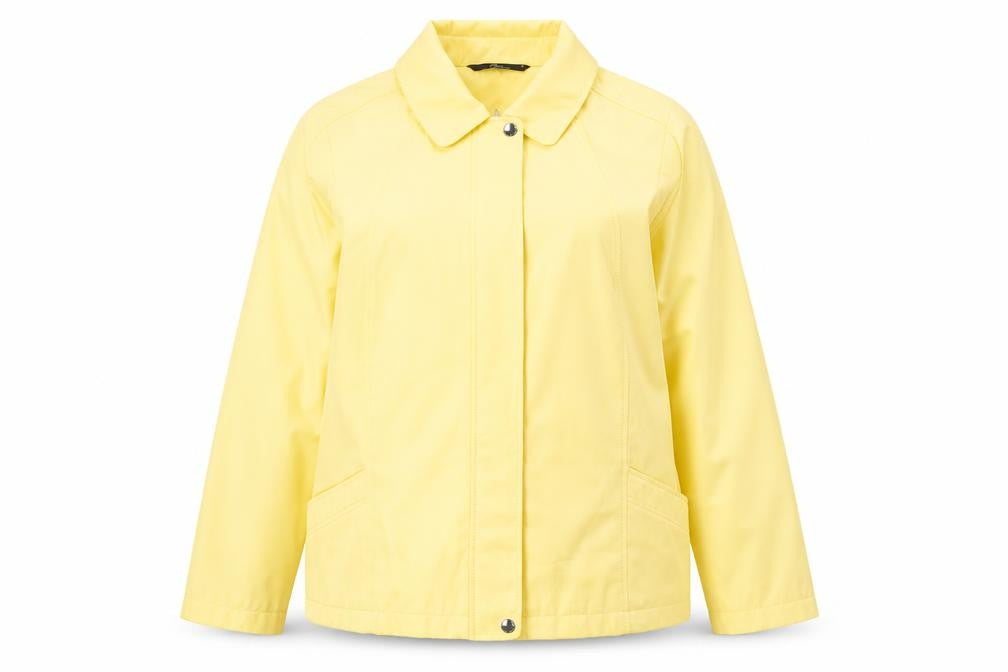 Front view of Bonmarché Women's Yellow Rain Coat Jacket M Water Resistant