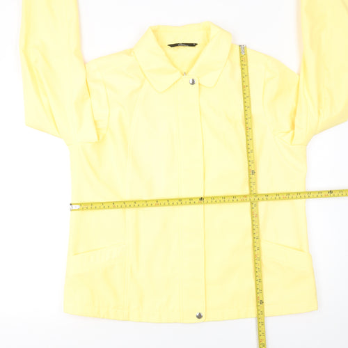 Bm Collection Women's Yellow Rain Coat Jacket M Water Resistant