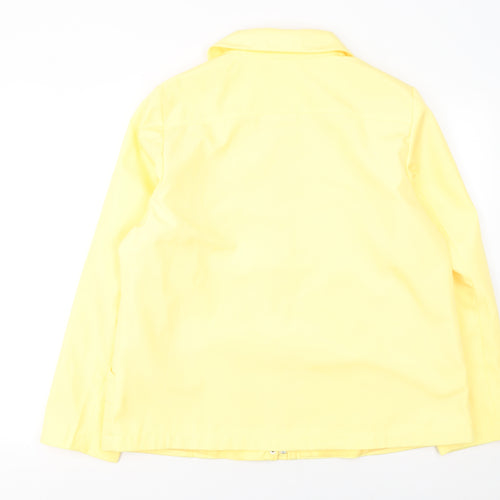 Bm Collection Women's Yellow Rain Coat Jacket M Water Resistant