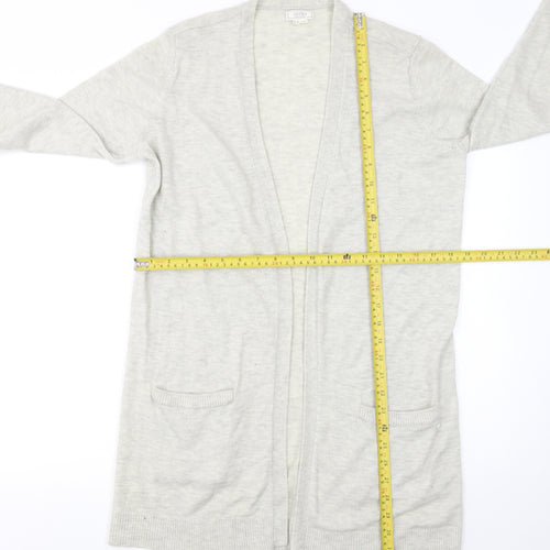 Fat Face Women’s Grey Wool Blend Longline Cardigan Size 12