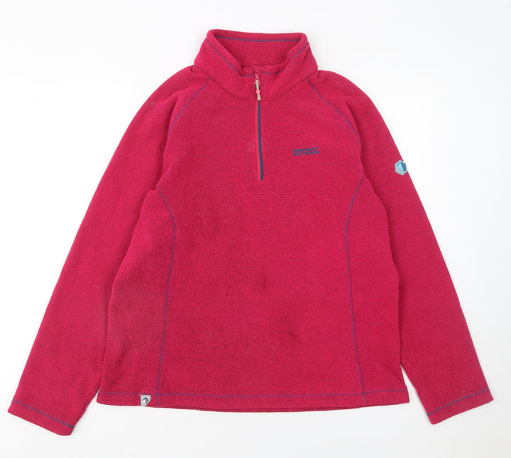 Regatta Women’s Pink 1/2 Zip Fleece Sweatshirt UK 12 Polyester Outdoor