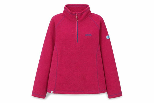 Front view of Regatta Women’s Pink 1/2 Zip Fleece Sweatshirt UK 12 Polyester Outdoor