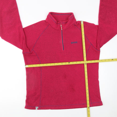 Regatta Women’s Pink 1/2 Zip Fleece Sweatshirt UK 12 Polyester Outdoor