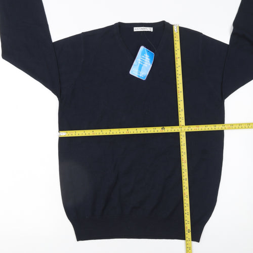 Kustom Kit Women's Black V-Neck Long Sleeve Cotton Blend Jumper Size 12