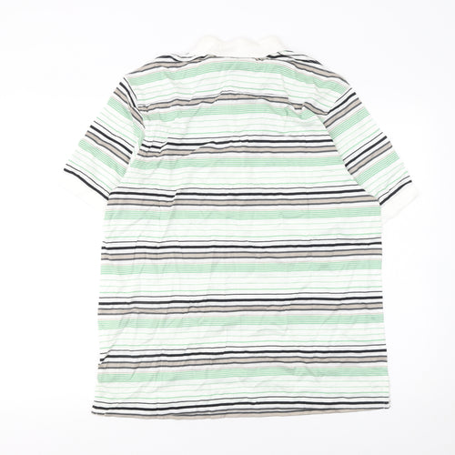 Lyle & Scott Men's Multicoloured Striped Cotton Golf Polo M