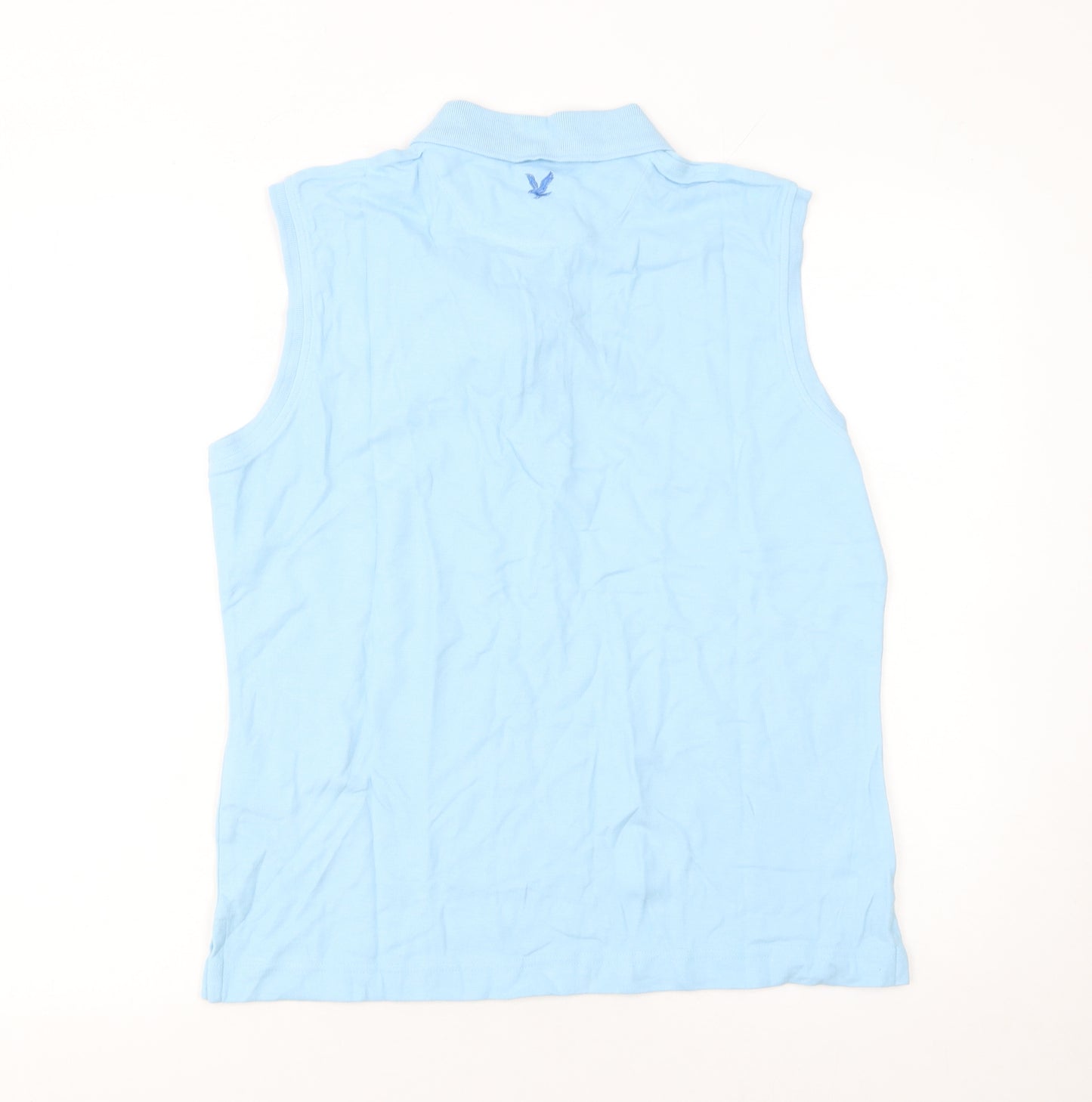 Lyle & Scott Men's Blue Sleeveless Golf Polo Shirt Size L
