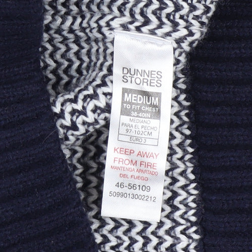 Dunnes Stores Men's Navy Christmas Fair Isle Jumper Size M