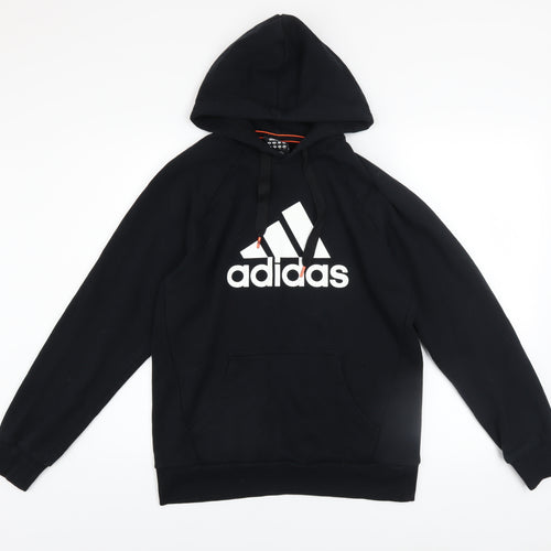 Adidas Men's Black Pullover Hoodie Small Logo Sportswear