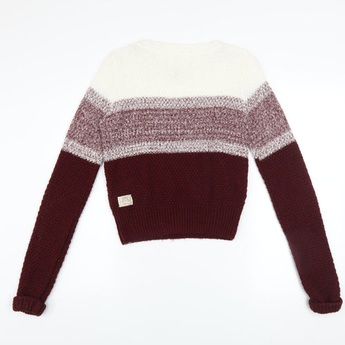 SoulCal & Co Womens Multicoloured Cable-Knit Jumper Size 8