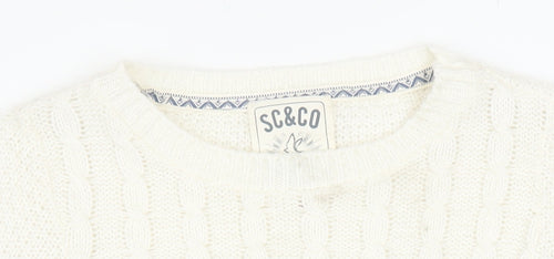 SoulCal & Co Womens Multicoloured Cable-Knit Jumper Size 8