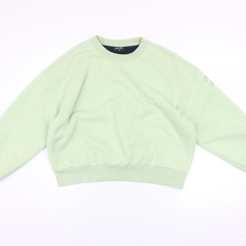 Gym+Coffee Womens Green Pullover Sweatshirt Size M Relaxed Fit