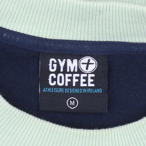 Gym+Coffee Womens Green Pullover Sweatshirt Size M Relaxed Fit