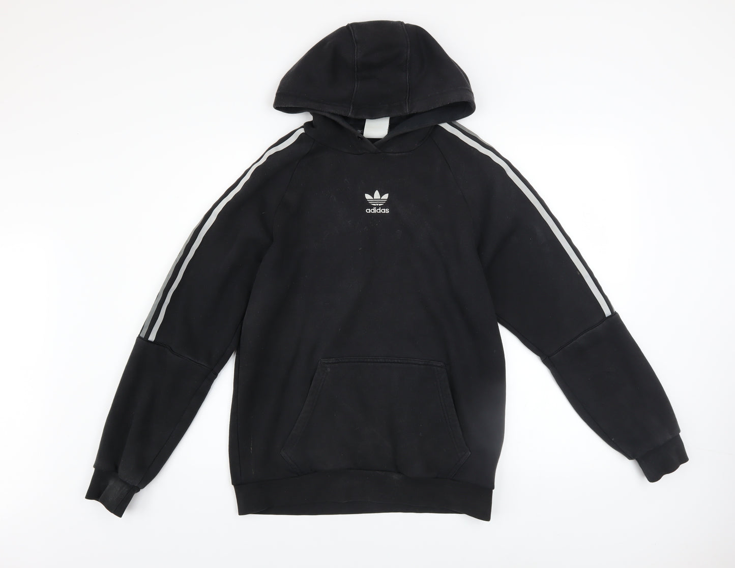 Adidas Men's Black Pullover Hoodie Size S Logo Fleece Sweatshirt