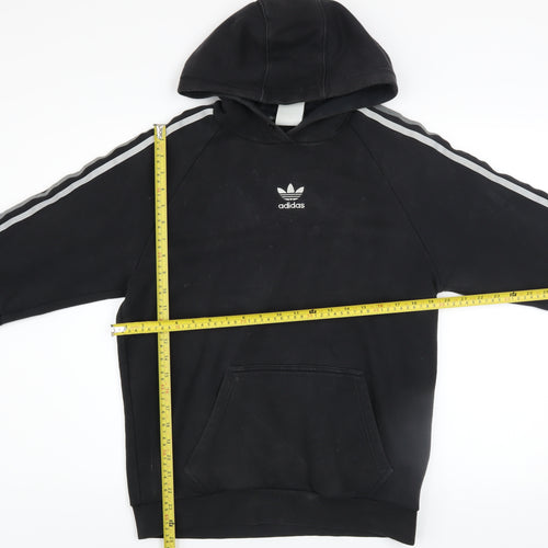 Adidas Men's Black Pullover Hoodie Size S Logo Fleece Sweatshirt