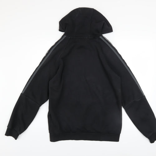 Adidas Men's Black Pullover Hoodie Size S Logo Fleece Sweatshirt