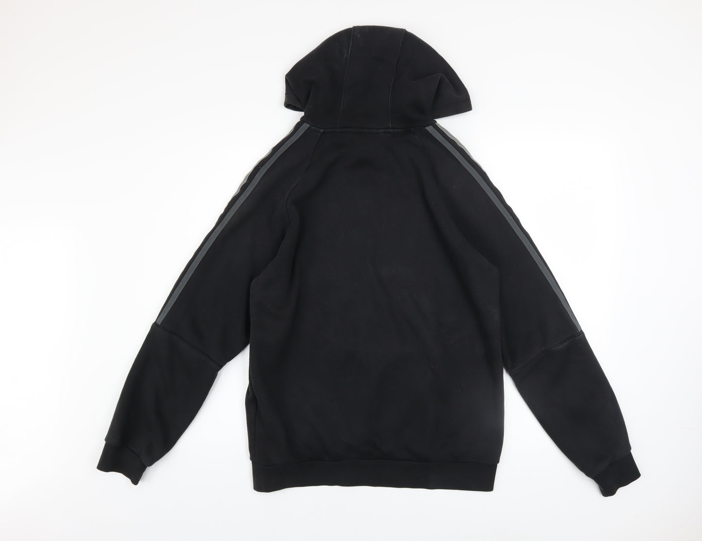 Adidas Men's Black Pullover Hoodie Size S Logo Fleece Sweatshirt