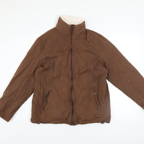 Paco Sport Men's Brown L Full Zip Lined Basic Jacket