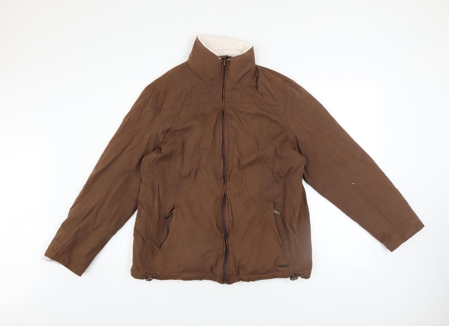 Paco Sport Men's Brown L Full Zip Lined Basic Jacket