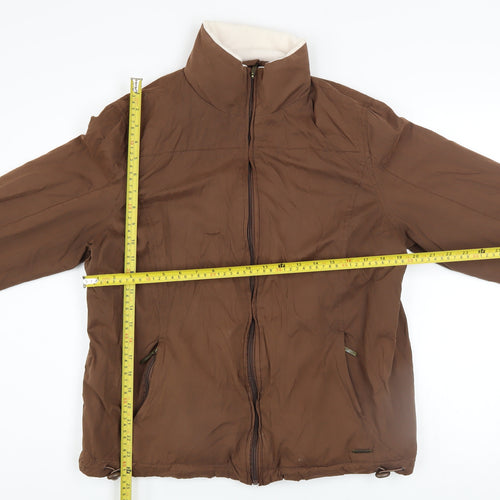 Paco Sport Men's Brown L Full Zip Lined Basic Jacket
