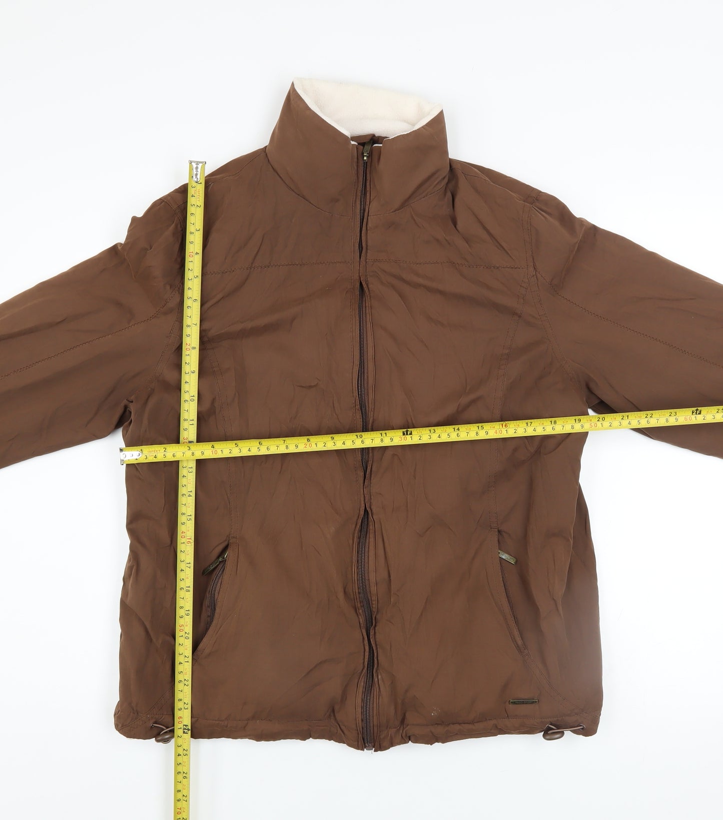 Paco Sport Men's Brown L Full Zip Lined Basic Jacket