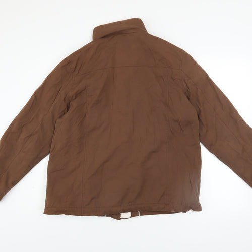 Paco Sport Men's Brown L Full Zip Lined Basic Jacket