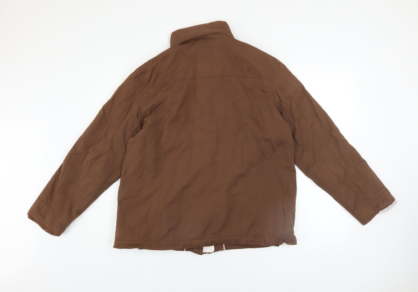 Paco Sport Men's Brown L Full Zip Lined Basic Jacket