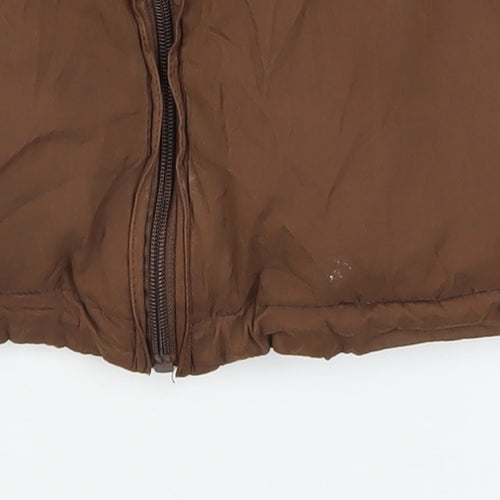 Paco Sport Men's Brown L Full Zip Lined Basic Jacket