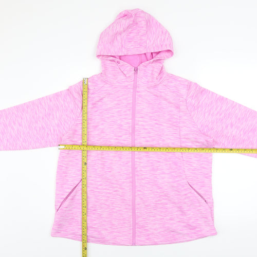 St. Bernard Women’s Pink Hooded Full Zip Active Jacket Size 16