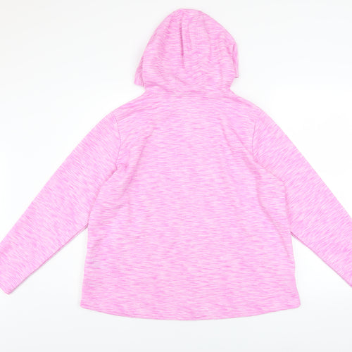 St. Bernard Women’s Pink Hooded Full Zip Active Jacket Size 16