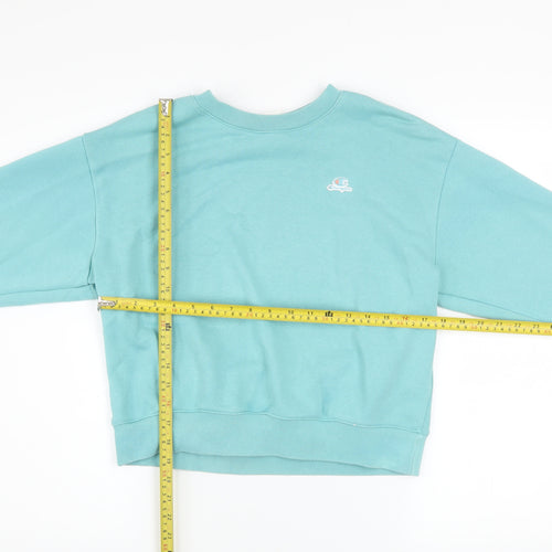 Champion Women's Blue Crew Neck Pullover Sweatshirt Medium