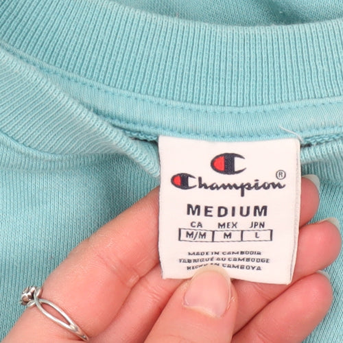 Champion Women's Blue Crew Neck Pullover Sweatshirt Medium