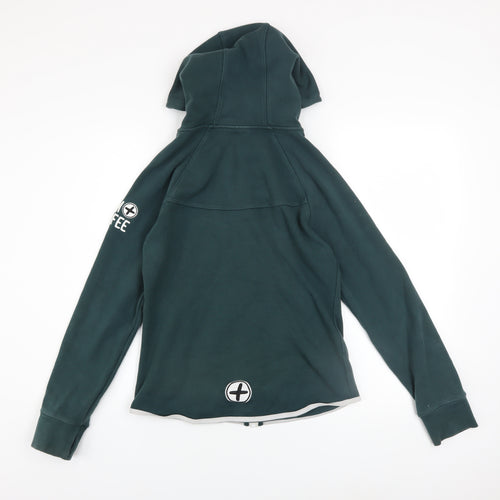 Gym+Coffee Womens Green Full Zip Hoodie Size L Cotton Blend