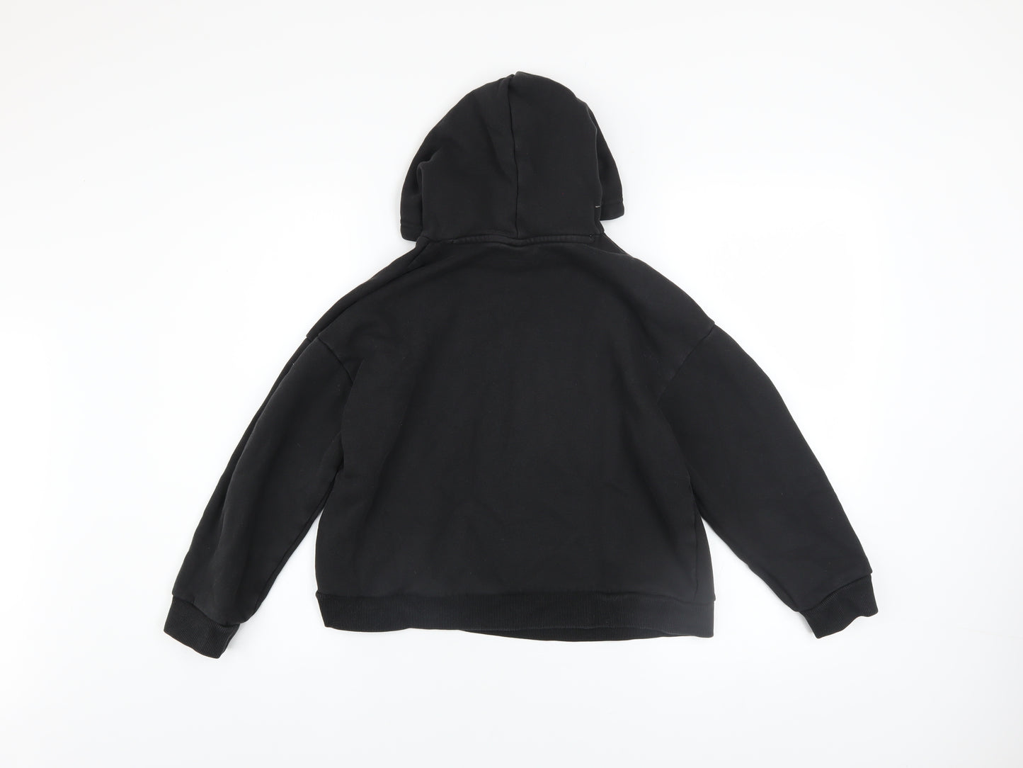 Puma Boys Black 13-14 Years Pullover Hoodie Cotton Blend Logo Sweatshirt