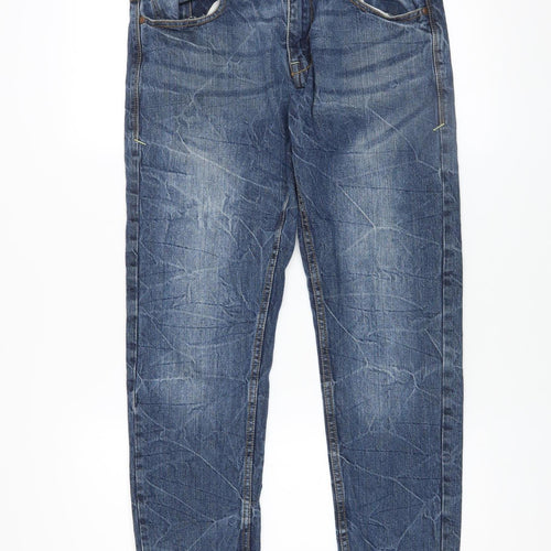 Industrialize Men's Blue Straight Fit 32S Denim Jeans