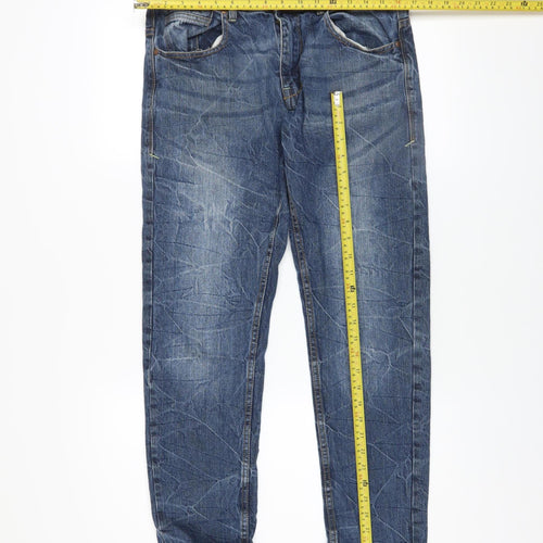 Industrialize Men's Blue Straight Fit 32S Denim Jeans