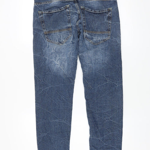 Industrialize Men's Blue Straight Fit 32S Denim Jeans