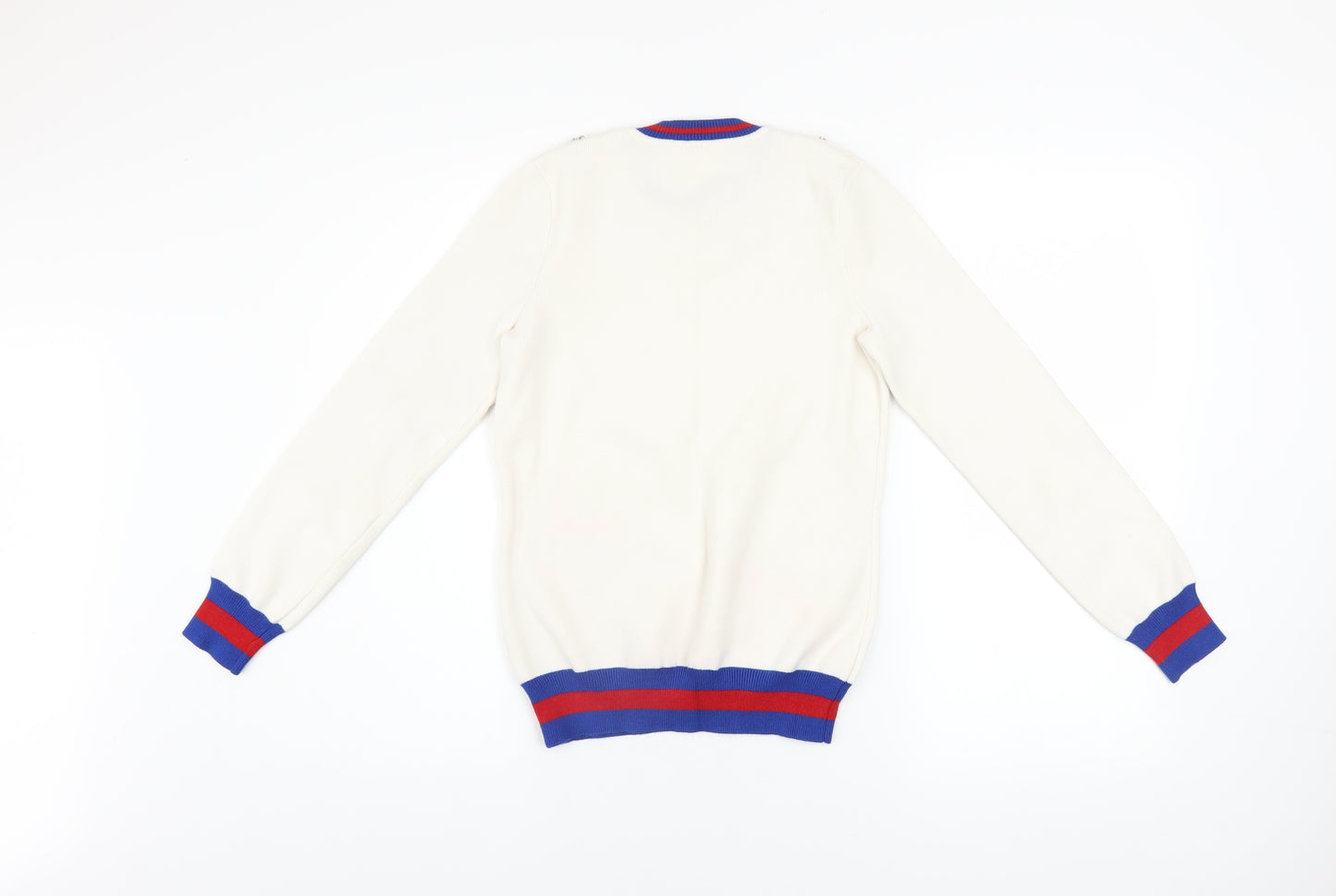 Savida Women’s Ivory Floral Embroidered Crew Neck Jumper XS
