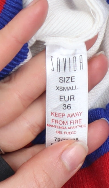 Savida Women’s Ivory Floral Embroidered Crew Neck Jumper XS