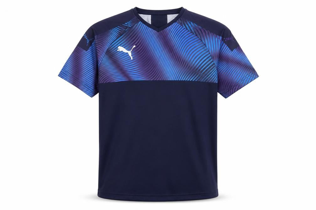 Puma Boys Blue Graphic DryCELL Short Sleeve Sports T-Shirt 13-14 Years