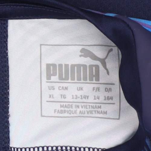 Puma Boys Blue Graphic DryCELL Short Sleeve Sports T-Shirt 13-14 Years