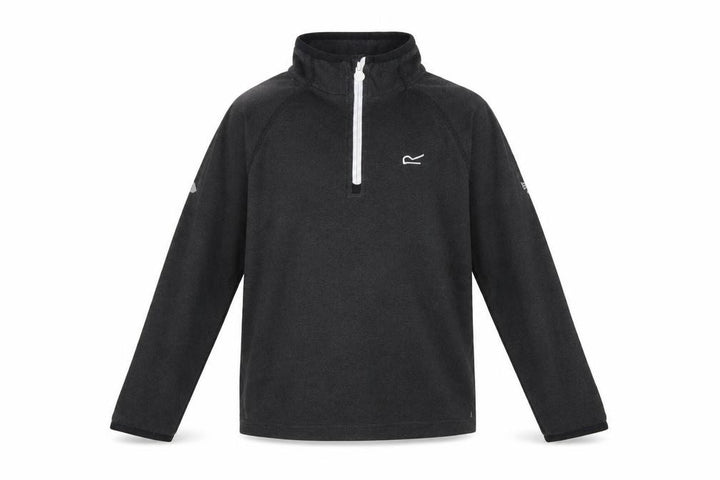 Regatta Boys Black 13 Years Fleece Quarter Zip Pullover Sweatshirt