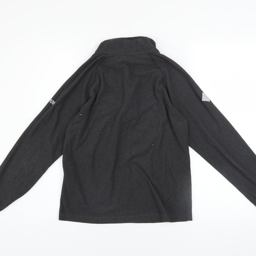 Regatta Boys Black 13 Years Fleece Quarter Zip Pullover Sweatshirt