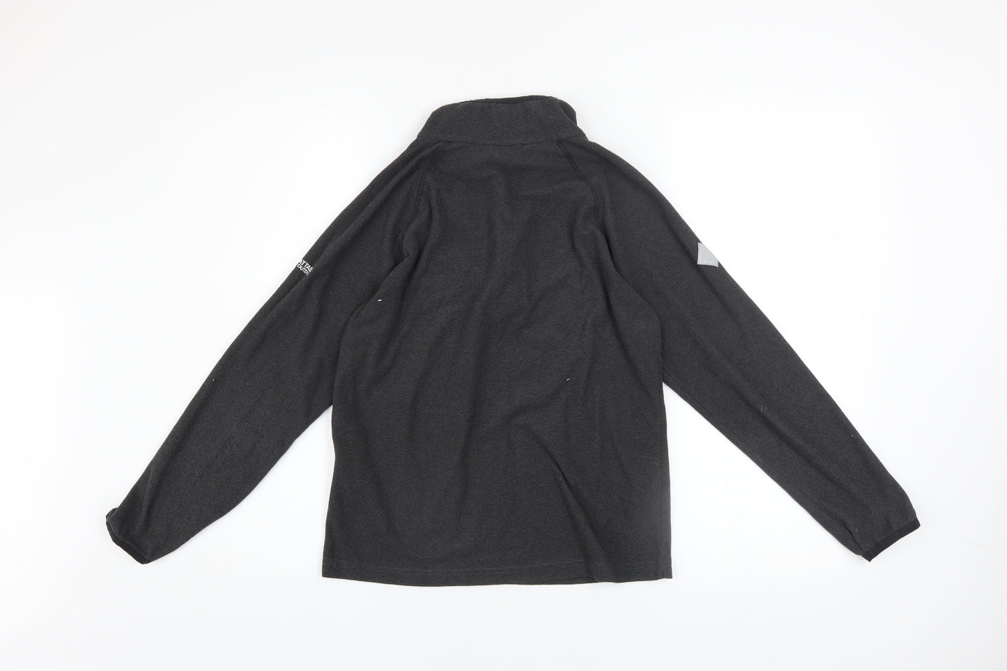 Regatta Boys Black 13 Years Fleece Quarter Zip Pullover Sweatshirt