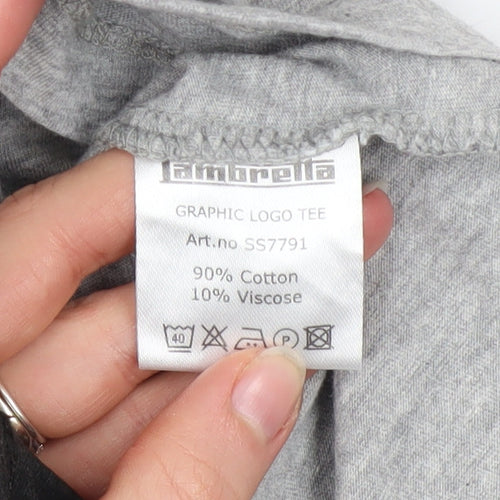 Lambretta Men's Grey XL Retro Graphic Logo T-Shirt Cotton Blend