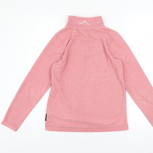 Portwest Girls Pink Fleece 1/4 Zip Pullover Sweatshirt 11-12 Years