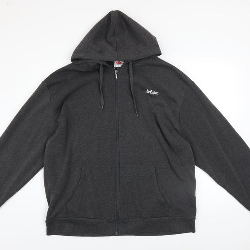 Lee Cooper Men’s Grey 2XL Full Zip Hoodie Sweatshirt