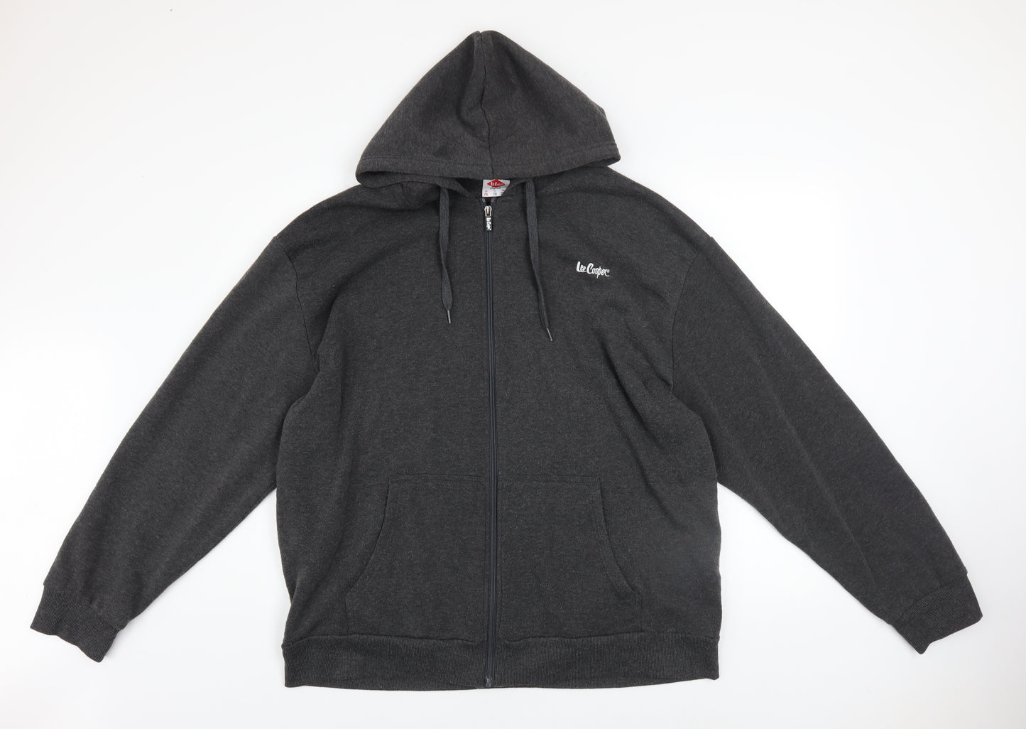 Lee Cooper Men’s Grey 2XL Full Zip Hoodie Sweatshirt