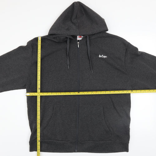 Lee Cooper Men’s Grey 2XL Full Zip Hoodie Sweatshirt