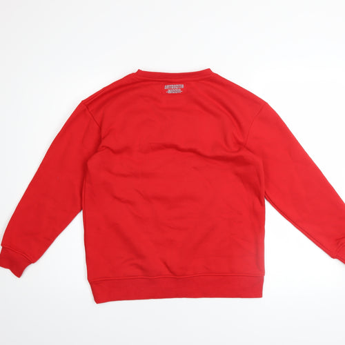 Disney Minnie Mouse Girls Red Sweatshirt 11-12 Years Pullover Cotton Blend